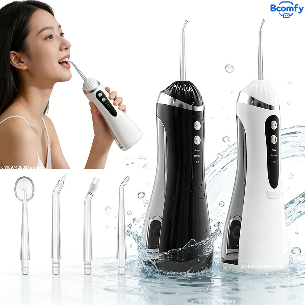 Teeth Oral Irrigator Rechargeable Water Flosser Portable 200ML Water Tank Teeth Cleaning Irrigator Dental Water Jet Irrigator