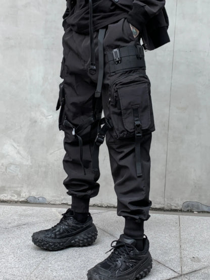 American Casual Workwear Tactical Pants Men's Trendy Brand Functional Punk Heavy Duty Paratrooper Combat Crawler Spring