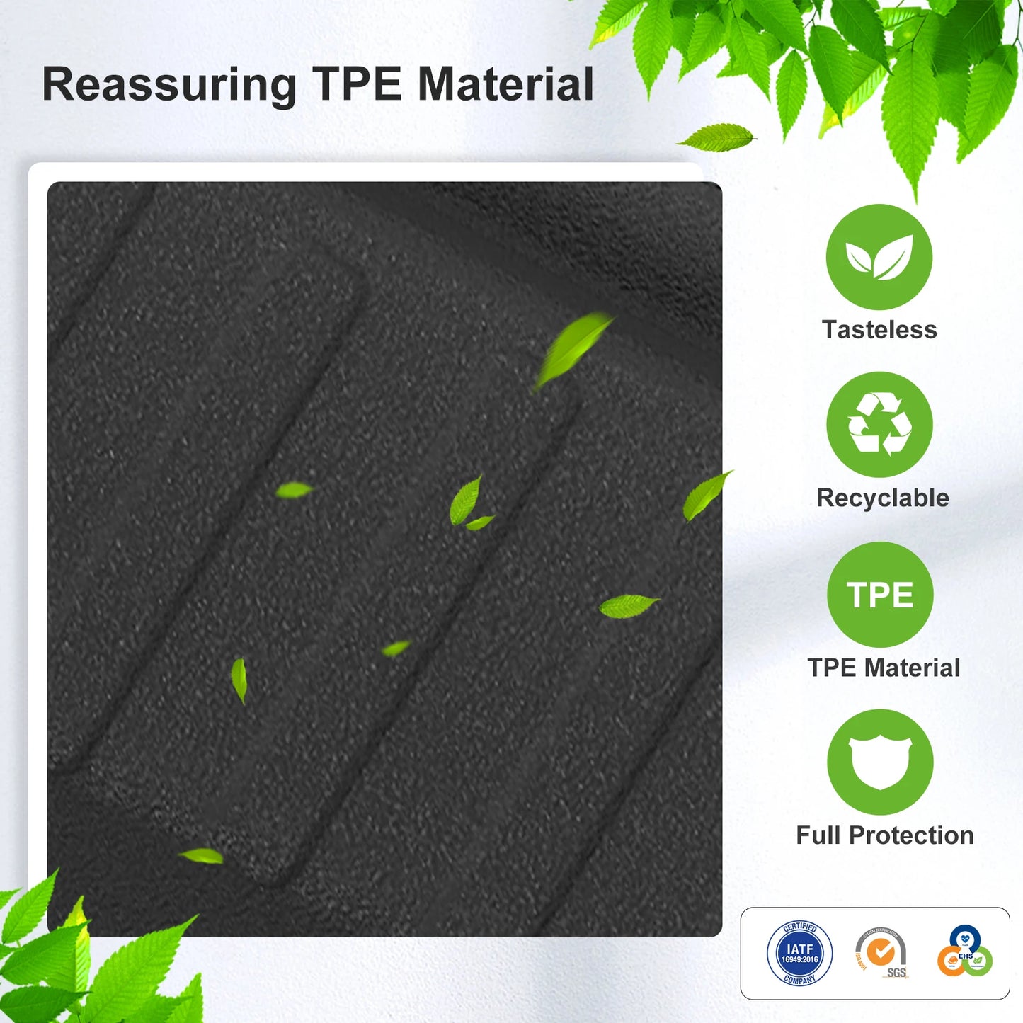 Right Drive for ZEEKR X 2024-2026 Car Floor Mats Cargo Liner Trunk Pad TPE 3D Foot Mat Waterproof All Weather Accessories Black