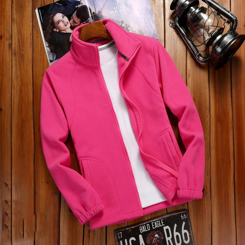 2026 Winter New Women's Zipper Cardigan Sweatershirt Warm Coral Fleece Jacket Ladies Outdoor Running Polar Fleece Coat Clothes
