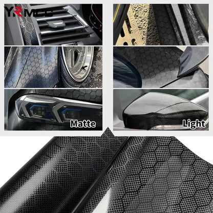 Honeycomb Car Sticker Anti-Scratch Auto Decoration Wrap with Waterproof Adhesive Cover Air Release Foil Tunning Cars Accessories