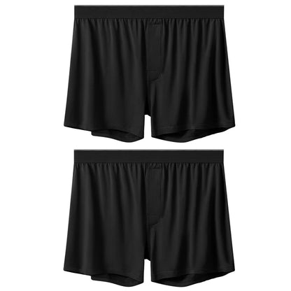 2pcs Men Modal Underwear Male Soild Casual Boxer Shorts Elastic Waistband Button Man Boxer Underwear Comfortable Shorts for Home