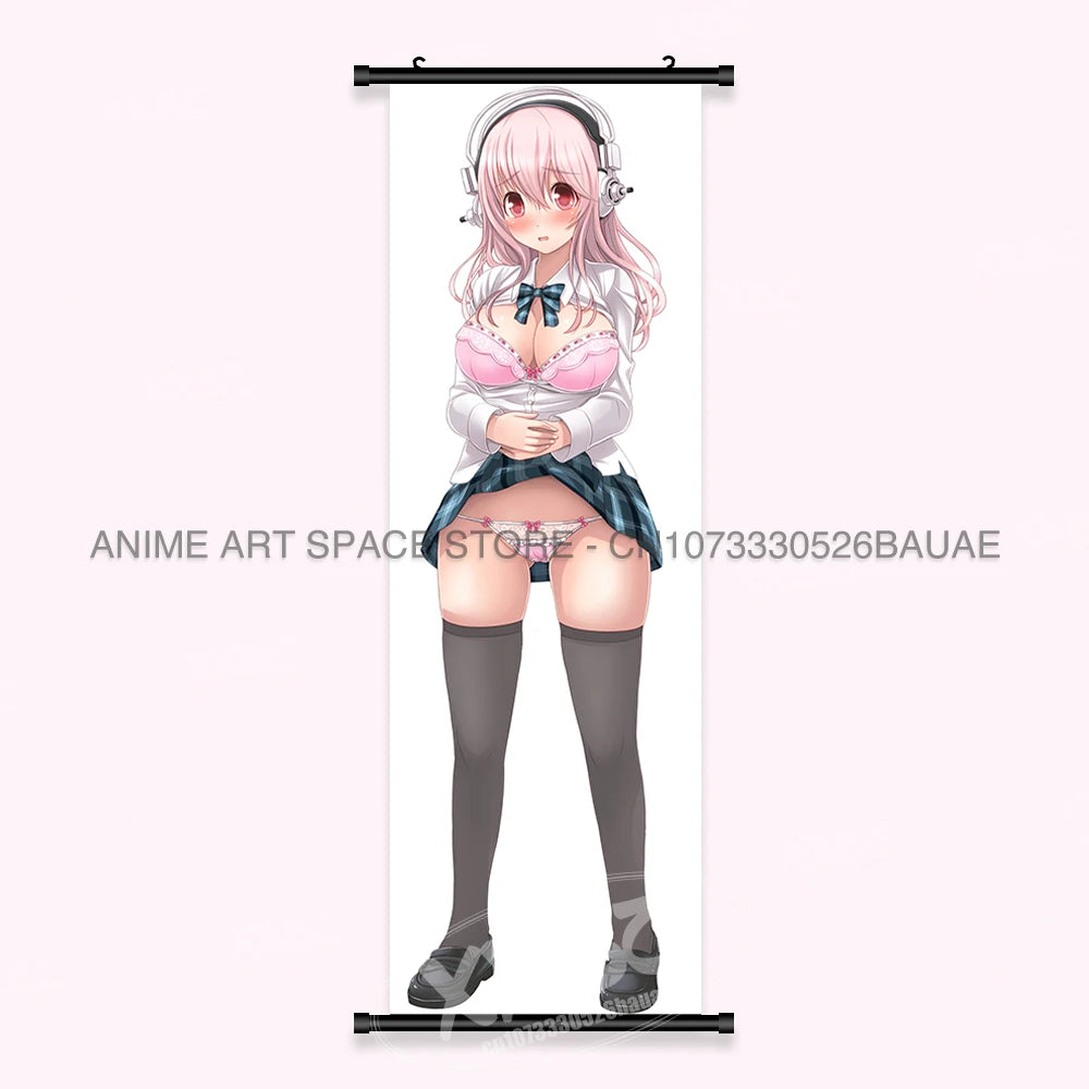 Video game Wall Artwork Canvas Scrolls Picture Anime Movie Role Poster Hanging Painting Print Home Decoration For SUPER SONICO