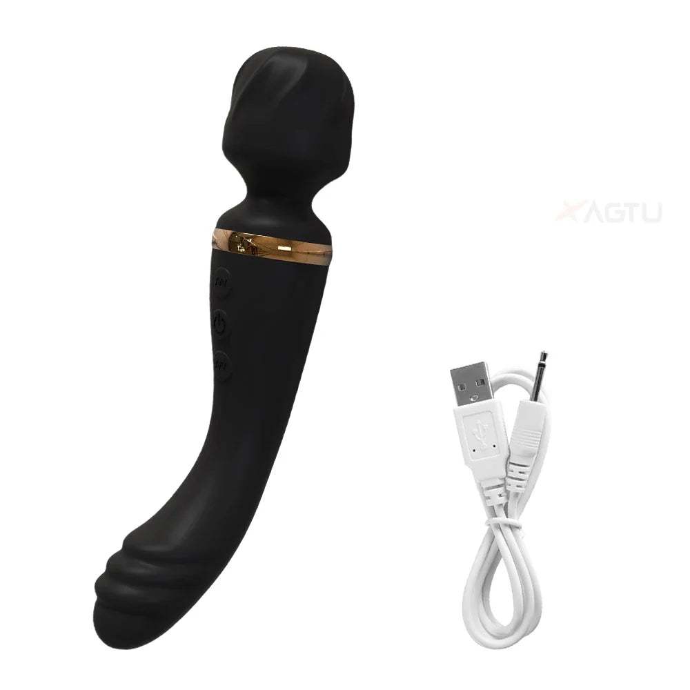 Heating AV Wand Vagina Vibrator for Women G-Spot Clit Stimulator Nipples Breast Massager Female Masturbator Sex Toy for Women