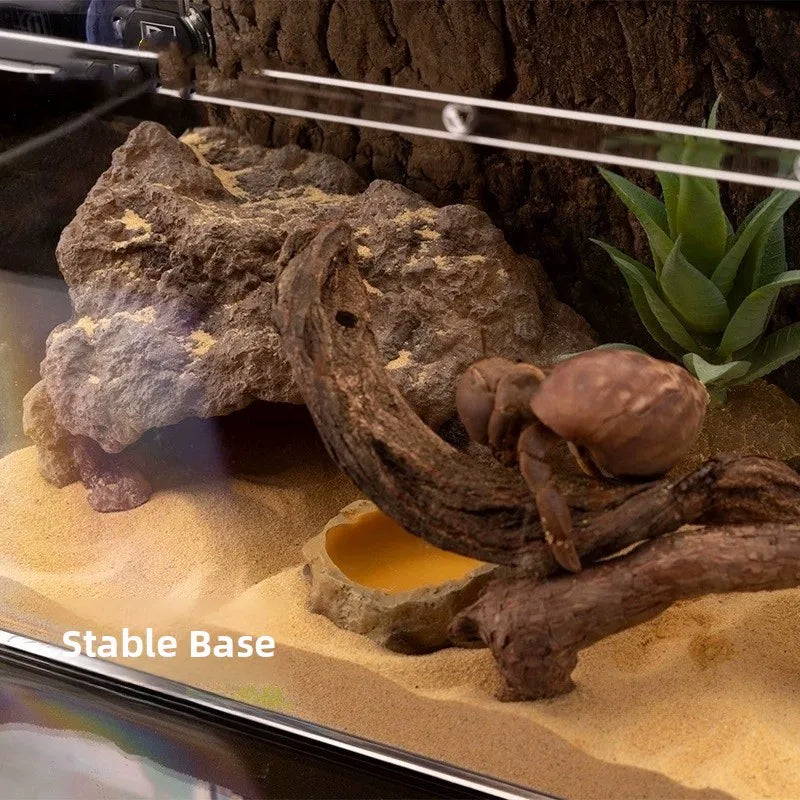 Reptile Shop Simulation Rock Cave Design Pet Lizard Gecko Spider Hideout House Climbing Frog Snake Cave Durable Plastic Pet S...