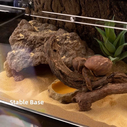 Reptile Shop Simulation Rock Cave Design Pet Lizard Gecko Spider Hideout House Climbing Frog Snake Cave Durable Plastic Pet S...