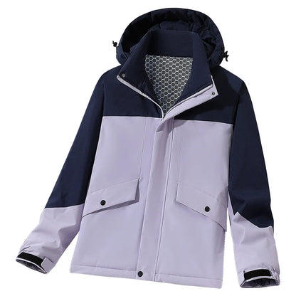 Unisex Couple Three Proof Outdoor Ski Mountaineering Cotton Coat Windproof Waterproof Cold Resistant High Quality Thermal Hooded