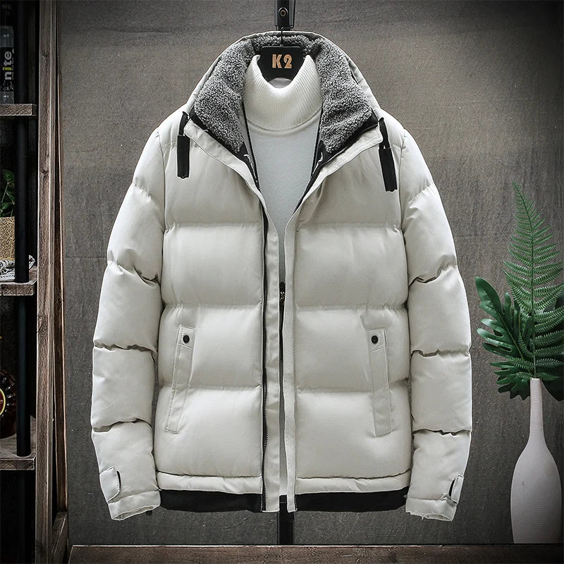 Men's winter jacket and coat Cotton coat 2026 new style stand collar parka jacket Men's windproof thick warm man's parkas