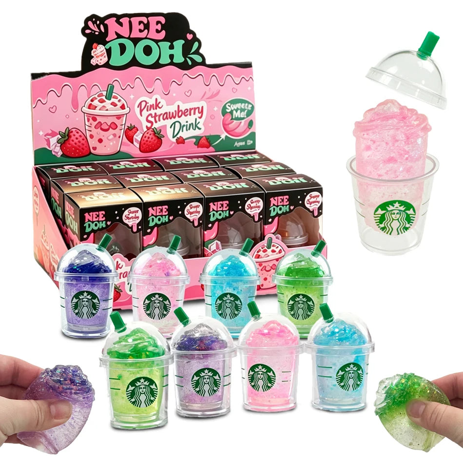 2026 New Need Doh Blind Box, Stress Relief Drink Cup, Sensory Squeeze Toy, Colorful Squishy Stress Relief Toy, Birthday Gift