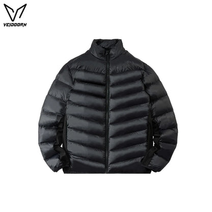 Veidoorn Premium Down Jacket for Men Heavy Duty Warm Winter Coat with Real Duck Feather Waterproof Windproof Outdoor Ski Jacket