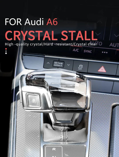 For Audi A4 A5 A6 A7 A8L Q5 Q7 Q8 RS4 RS5 RS6 RS7 S4 S5 SQ5 QS8 C8 S8 Crystal gear head Shift head Transmission handle cover