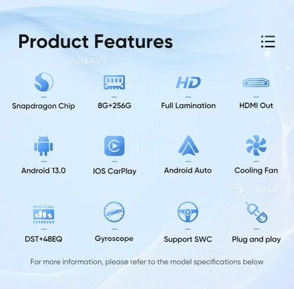 Ainavi Car Multimedia Player For Nissan X-Trail 3 T32 Qashqai J11 2 2014 2016 2018 2020 radio wireless Carplay Android Auto 2din