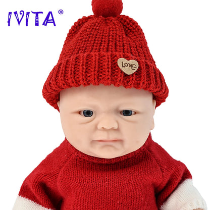 IVITA 14" 1.5kg 100% Silicone Reborn Doll "coco" Girl Dolls Realistic Baby DIY Blank Soft Children Bebe Lifelike Toys