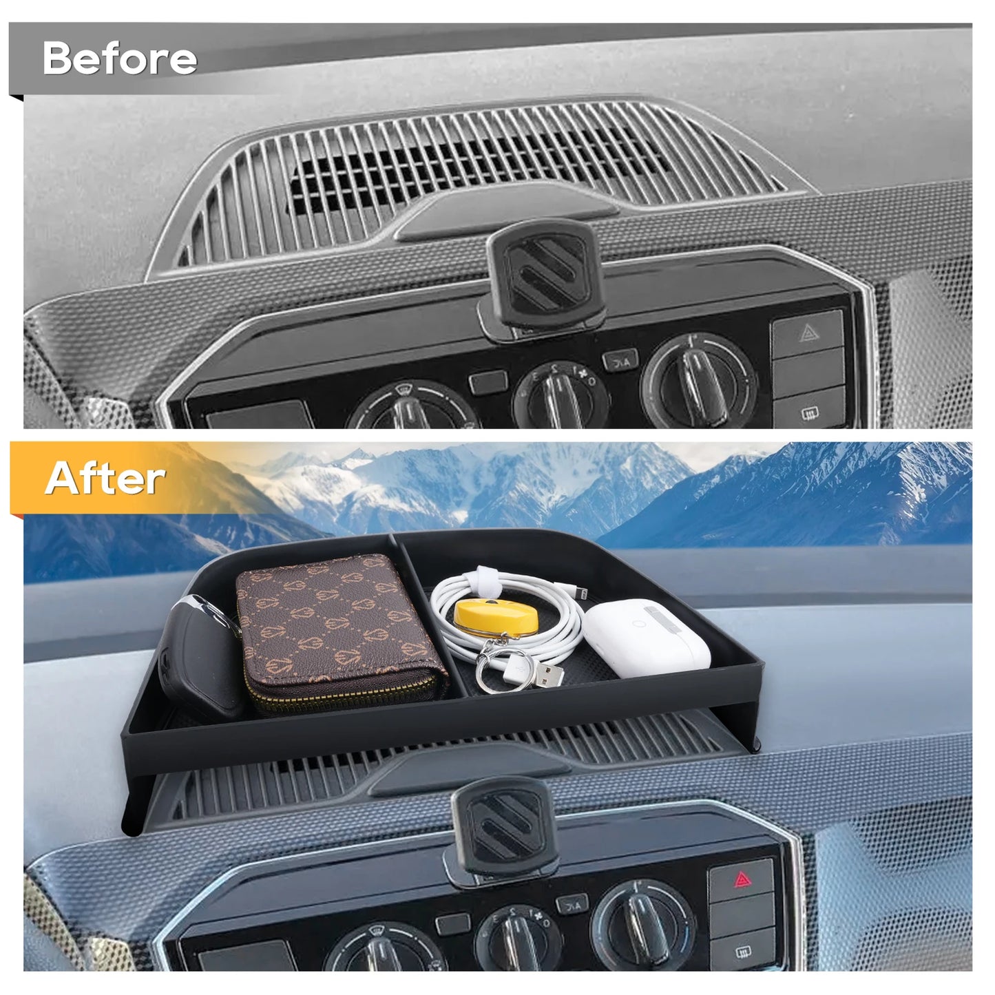 LFOTPP Car Centre Console Dash Storage Box for VW Up / Seat Mii / Skoda Citigo 2013-2021 Auto Interior VW Up Accessories
