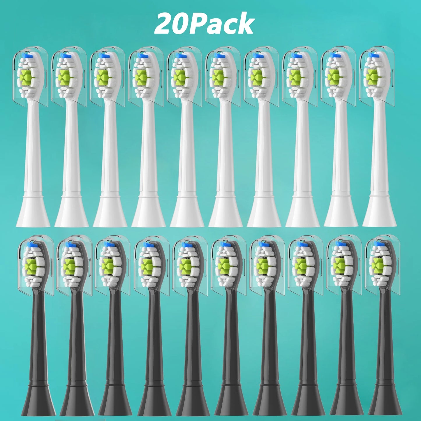 4-20pcs Replacement Toothbrush Heads Compatible with Philips Soft Replacement Electric Brush Head 4100 6500 6100 7500 5