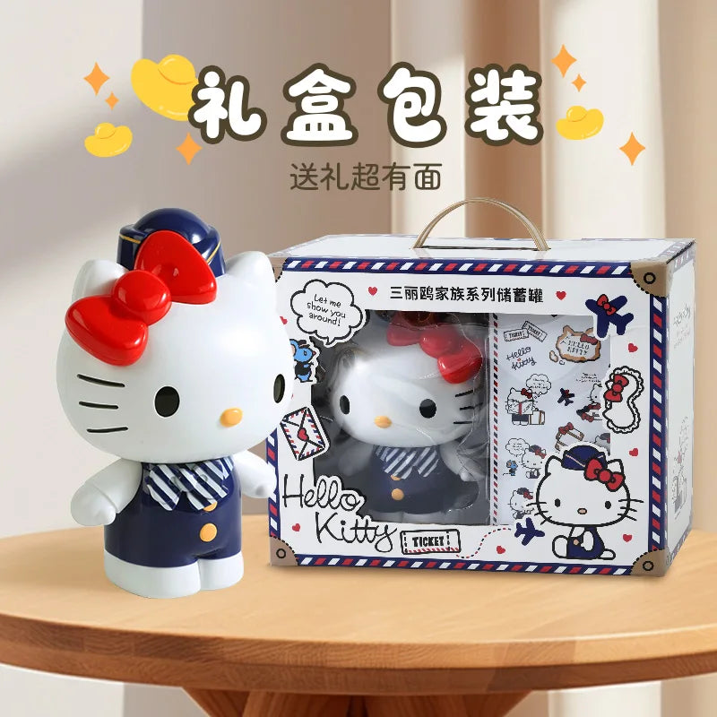 Sanrio Official Toy Gift Kt Cat Piggy Bank Trendy Decoration Children's Savings Bank New Year