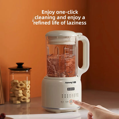 Joyoung D135 1.2L Soy Milk Maker, Cream White, Auto Self-Cleaning, Preset, Filter-Free