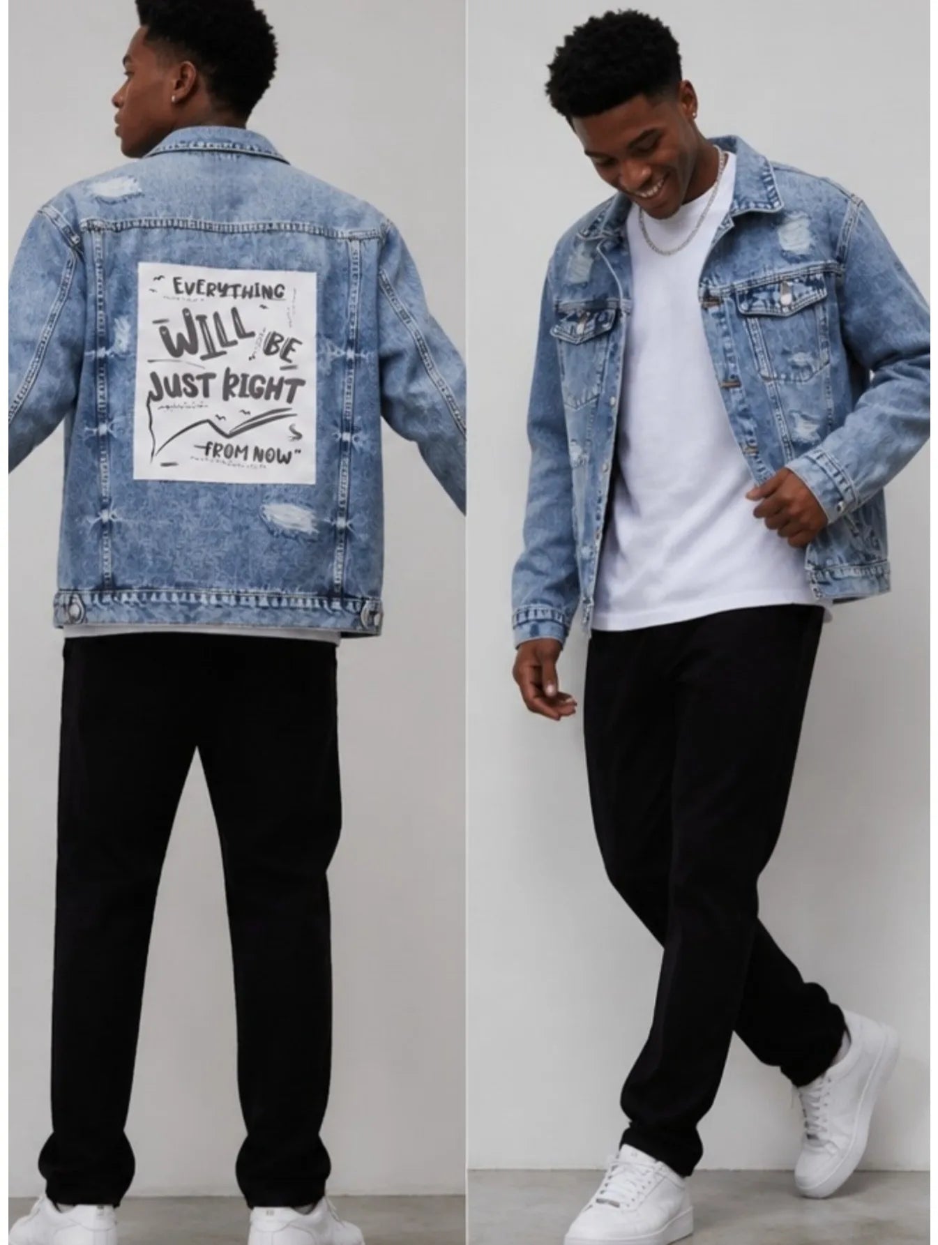 1PC Daily Stylish Denim Coat Outdoor Men Casual Jacket Undecorated Look Not Hoodie