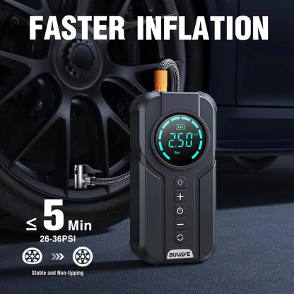 BUVAYE 4 In 1 Car Battery starter power bank,Booster Car Battery Powerbank,150PSI Air Pump 12V Jump Starter