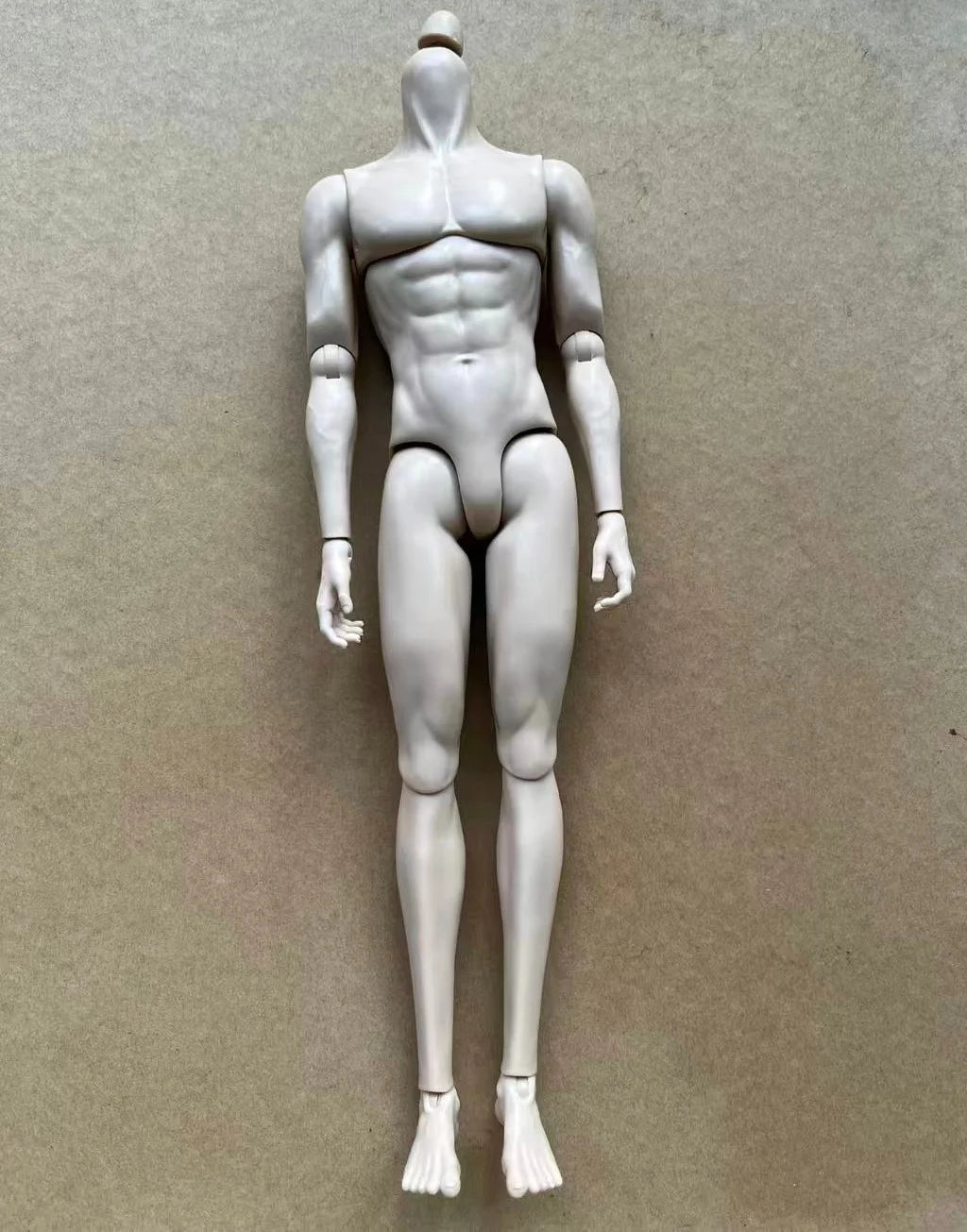 YUNYI Male Doll Body Figure 1/6 Muscle Male Doll Body Toys Multi-Joints Movable Beige Skin Doll Body Collection Doll Toy Parts