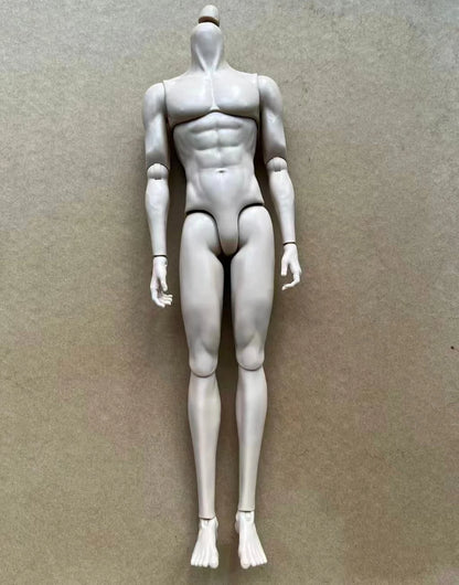 YUNYI Male Doll Body Figure 1/6 Muscle Male Doll Body Toys Multi-Joints Movable Beige Skin Doll Body Collection Doll Toy Parts