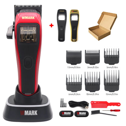 3 Color Cover Professional 10000RPM Magnetic Motor Hair Clipper High Power Hair Cutting Machine Barber Trimmer