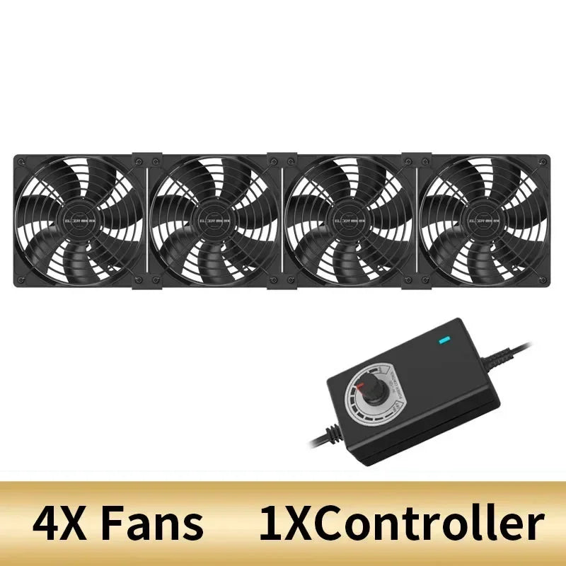 120mm 3000RPM Fan Cooling with Controller 12cm 12V 220V Btc Machine Chassis Workstation Cabinet Radiator Server Fan