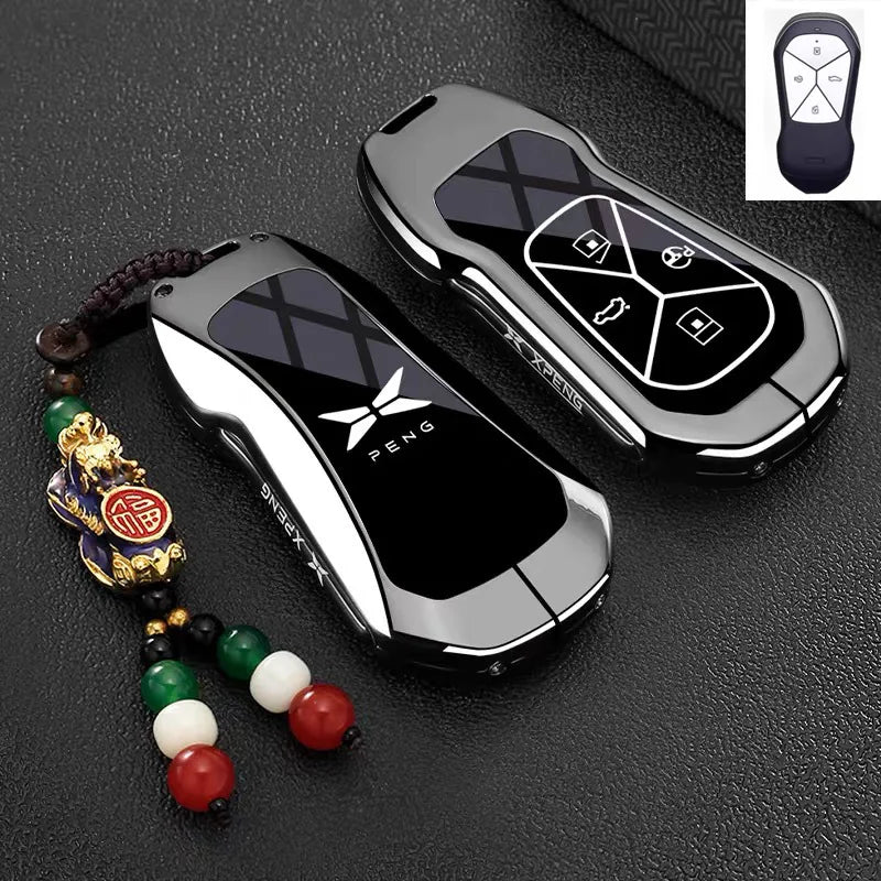 Premium Zinc Alloy Key Cover Case for XPENG G9/G6/G7/P5/P7+/G3i/MONA M03 (2025) - Protective Key Fob Shell Keybag Keychain