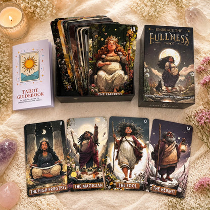 78 Tarot Cards Set, 13x8 Cm, Embrace The Fullness Tarot Explore Richness, Light, Fantasy, Includes Paper Manual, Perfect for Car