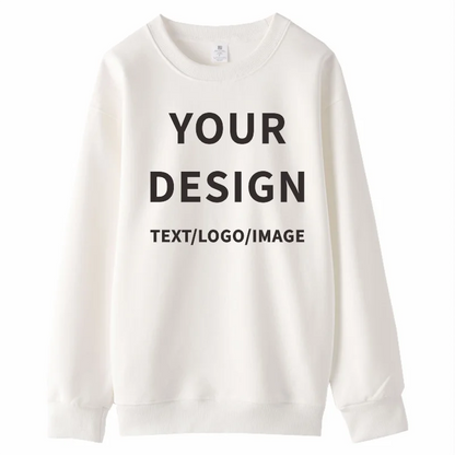 Simple Versatile Sweatshirt Custom Logo Thin Sweatshirt Embroidery Company Brand Solid Color Sweatshirt Printing Design