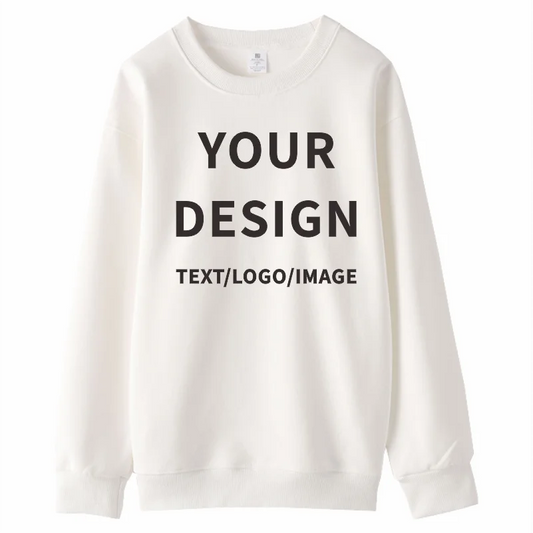 Simple Versatile Sweatshirt Custom Logo Thin Sweatshirt Embroidery Company Brand Solid Color Sweatshirt Printing Design