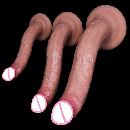 Realistic Long Soft Butt Plug Dildo 3 Sizes Fake Penis Skin Feel Silicone Cock Woman Man Masturbation Suction Cup Anal Sex Toys