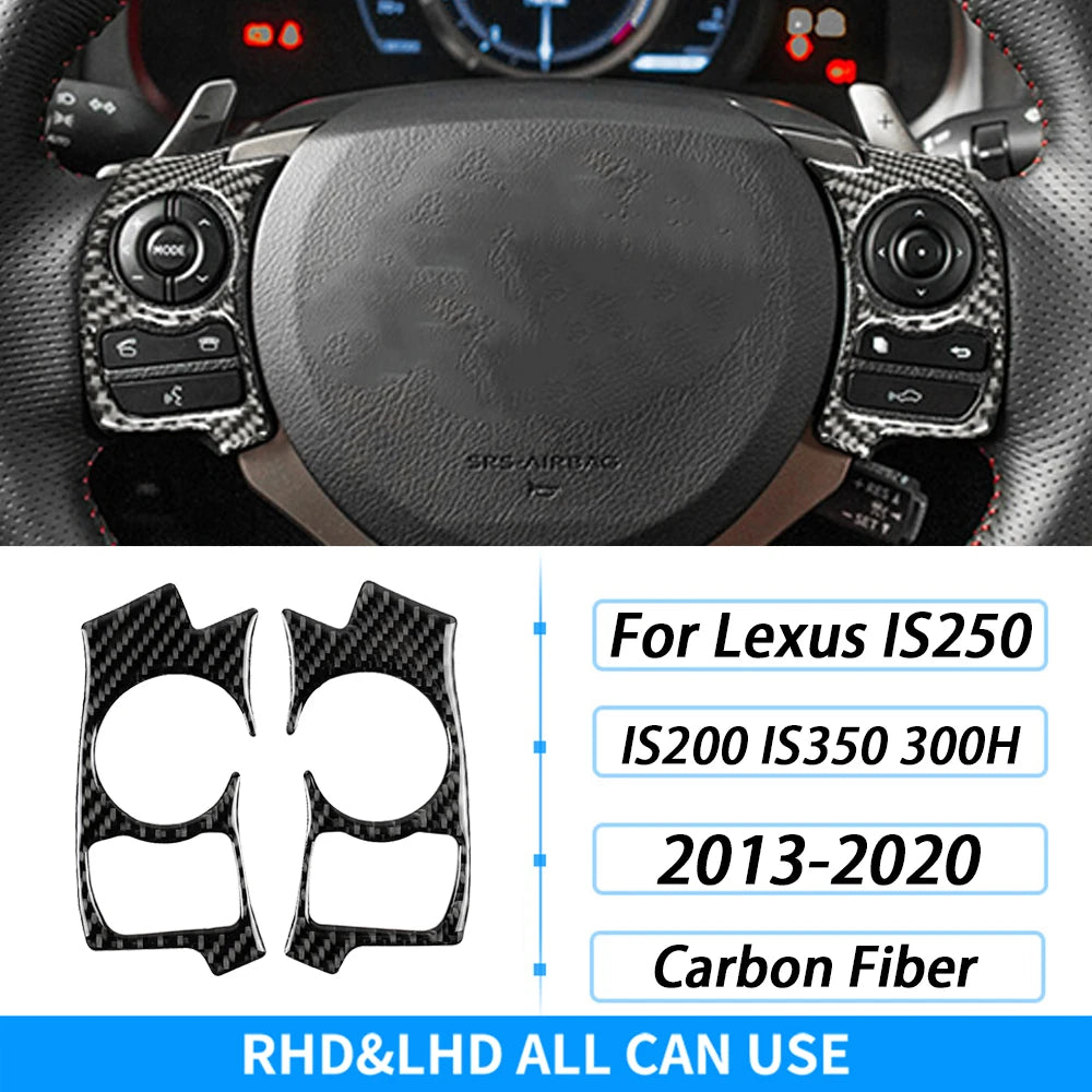 For Lexus IS250 IS350 300H 2013-2019 Carbon Fiber Gear Shift Air Outlet CD AC Window Lift Set Car Interior Accessories Sticker
