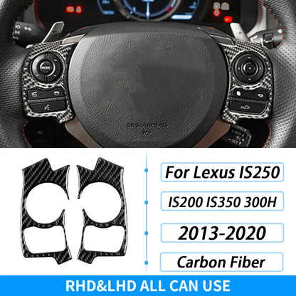 For Lexus IS250 IS350 300H 2013-2019 Carbon Fiber Gear Shift Air Outlet CD AC Window Lift Set Car Interior Accessories Sticker