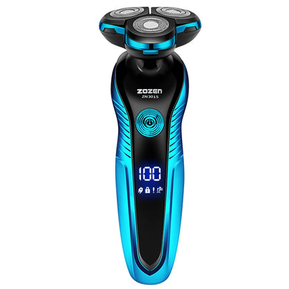 ZOZEN Rotary Electric Shaver Rechargeable Electric Razor Shaving Machine for Men Beard Trimmer Waterproof Wet-Dry Use ZN3015