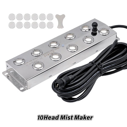 DC45V 2/4/6/8/10/12 Head Ultrasonic Mist Maker Fogger Fountain Pond Atomizer Air Humidifier Greenhouse For Hydroponics Sprayer