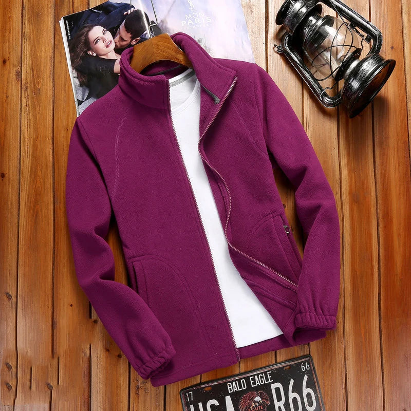 2026 Winter New Women's Zipper Cardigan Sweatershirt Warm Coral Fleece Jacket Ladies Outdoor Running Polar Fleece Coat Clothes