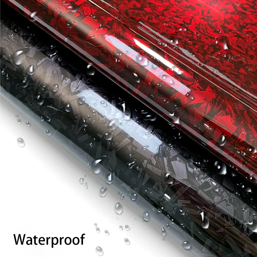 Carbon Fiber Vinyl Film Self Adhesive  Auto Tuning Vinyl Wrap Glossy Black Red Car Body Film Motorcycle Stickers Car Accessories
