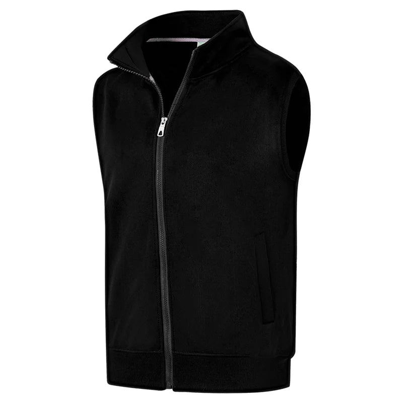 Winter Velvet Warm Vest Custom Design Fashionable Solid Color Vest Printing Logo Fleece Vest Embroidery Personalized Brand