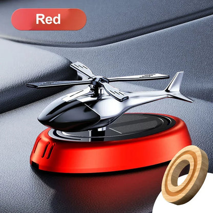 Car Air Solar Helicopter Decoration Alloy Propeller Rotating Auto Flavoring Perfume Diffuser Car Interior Accessories