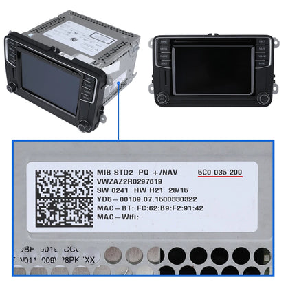 6.5-Inch 6.33-Inch Replacement LCD Screen TDO-WVGA0633F00045 WVGA0633F00039 For VW STD2 MIB 200 682 680 684 Discover Car Radio