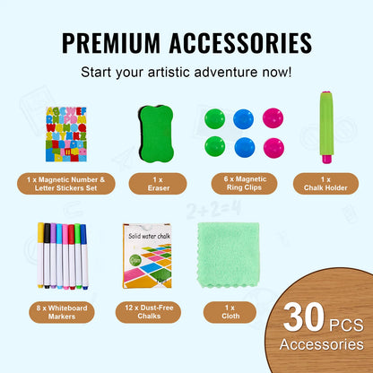 SucceBuy Standing Magnetic Drawing Board WordPad Art Easel with Painting Accessories Children Educational Toys for Kids Girl Boy