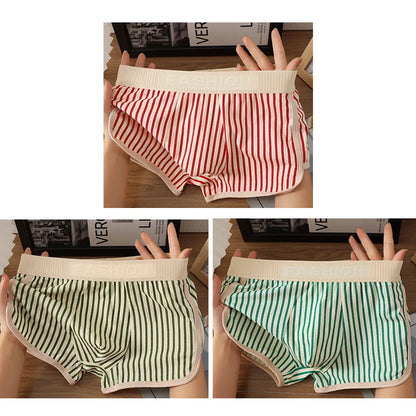 3pcs Pure Cotton Mens Boxer Briefs Males Strip Underwears Boy Comfortable Underpants Mans Breathable PantiesTeenage Boxer Shorts