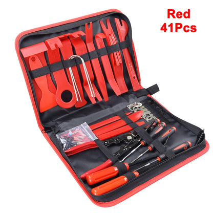 Car Trim Removal Tool Kit for Door/ Pannel/ Audio Dashboard/ Plastic Rivets/ Bumper/ Fastener Clips DIY Car Panel Disassembly
