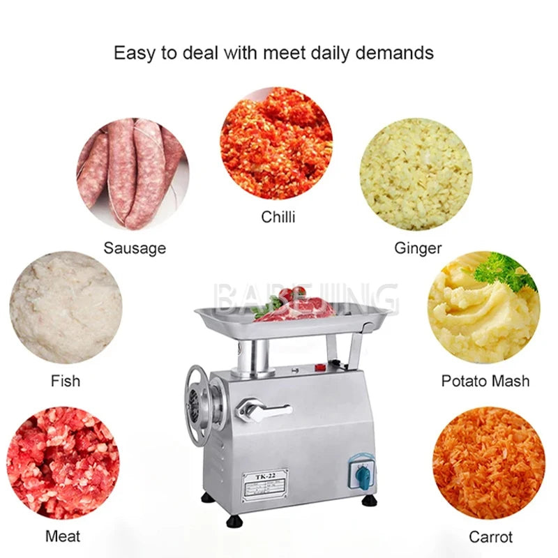 BABEJING Commercial Industrial Meat Grinder, Electric Multifunctional Meat Grinder, Stainless Steel Food Chopper