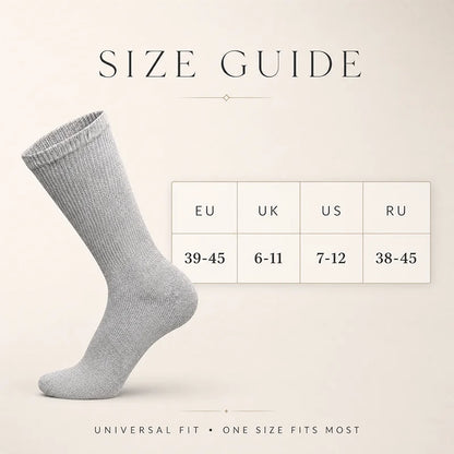 Men's Diabetic Socks Non‑Binding Top Loose Cuff, Seamless Breathable Comfort Socks for Swollen Feet & Blood Circulation Support