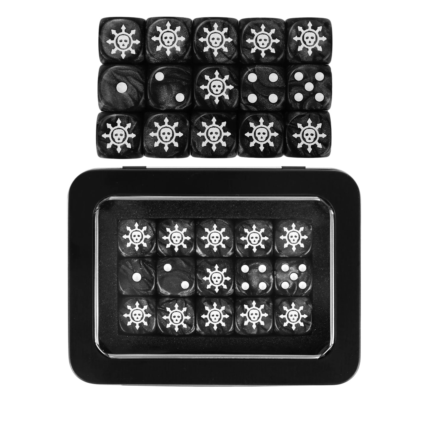 15PCS 16mm/0.63inch D6 Wargaming Dice Set for Tabletop Miniatures Game, Damage Tracking,Army Faction Themed Dice Tokens