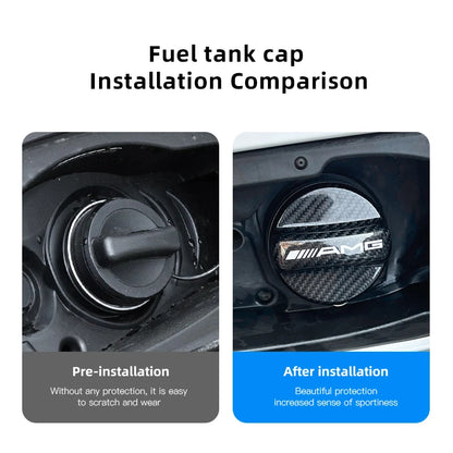 Car Fuel Tank Cap Cover Frosted Aluminum Alloy Lid Auto Accessories For Mercedes Benz AMG A B C E G C260 E300L A200L GLC300 CLA