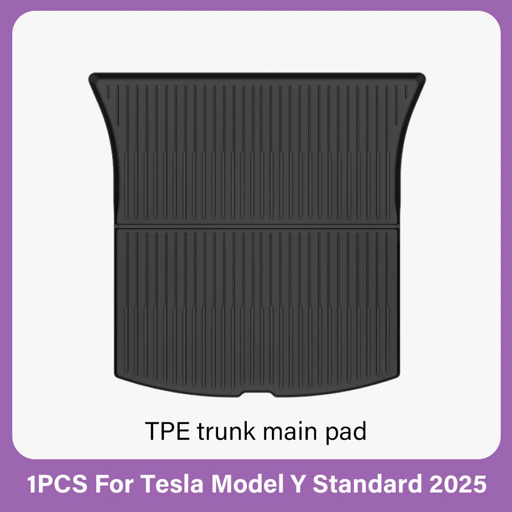 TPE Car Floor Mats for New Tesla Model Y Standard 2025+ Waterproof Cargo Liner Non-Slip Trunk Mats Foot Pads Luggage Mat ModelY