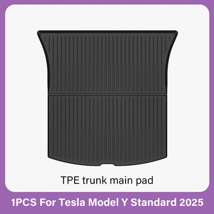 TPE Car Floor Mats for New Tesla Model Y Standard 2025+ Waterproof Cargo Liner Non-Slip Trunk Mats Foot Pads Luggage Mat ModelY